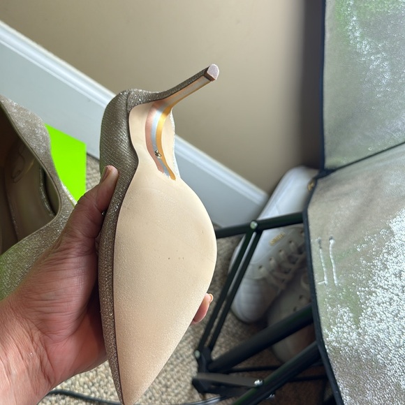 NWTIB - Sam Edelman Womens Hazel Pointed Toe Pump, Gold Mesh - Size 8 😍 - Picture 10 of 17